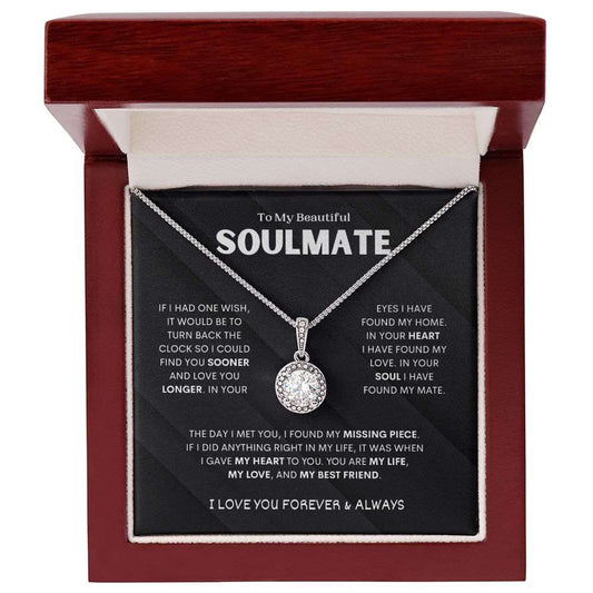 To My Beautiful Soulmate | My Heart is Eternal Necklace