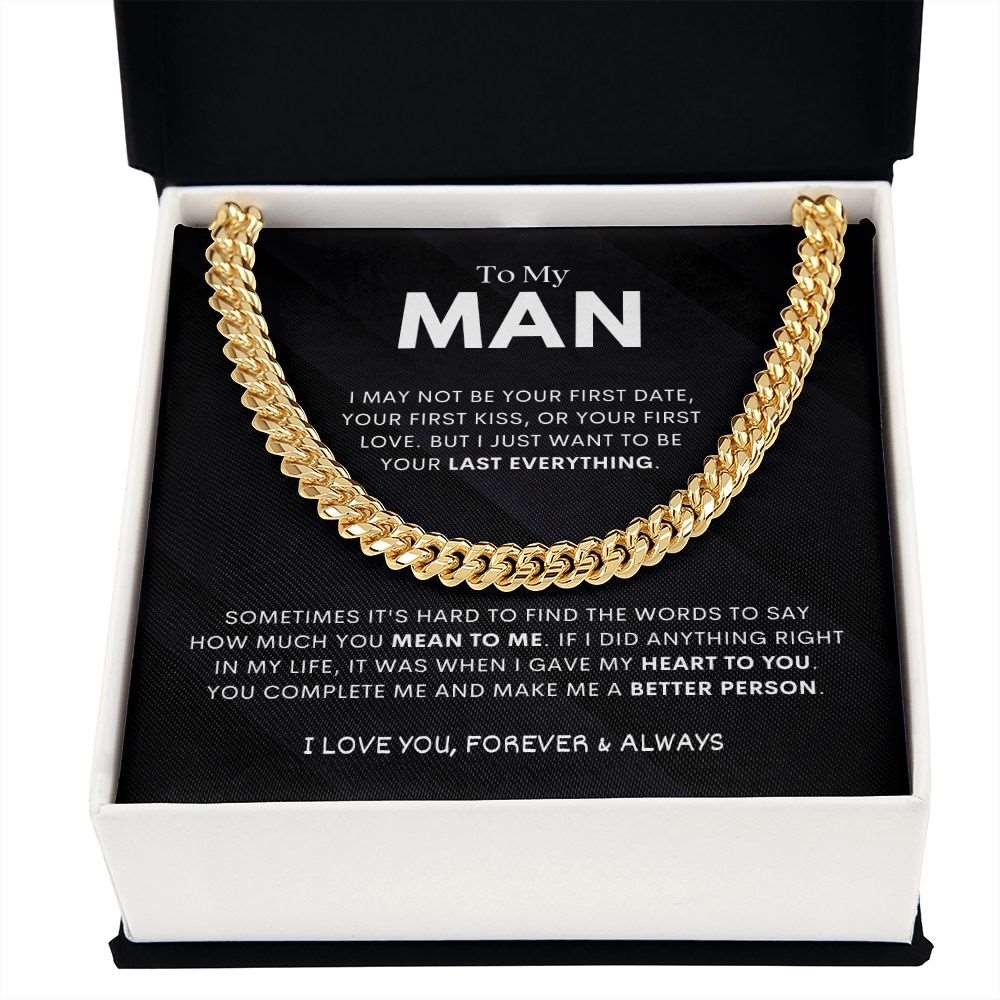 To My Man, You Complete Me | Cuban Link Chain