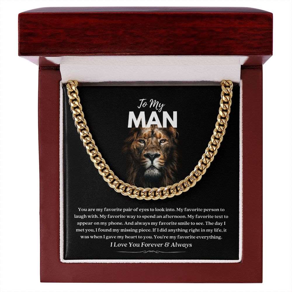 To My Man | You Are My Favorite | Cuban Link Chain