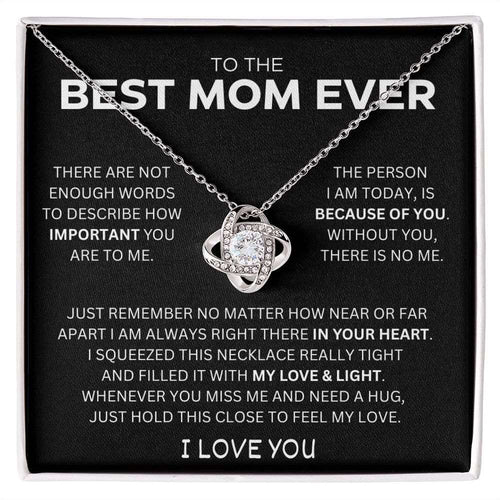 In Your Heart Mom, Love Knot Necklace