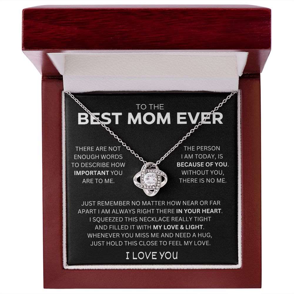 In Your Heart Mom, Love Knot Necklace