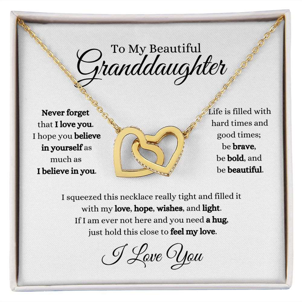 To My Beautiful Granddaughter | I Will Always Be With You Necklace