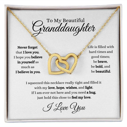 To My Beautiful Granddaughter | I Will Always Be With You Necklace