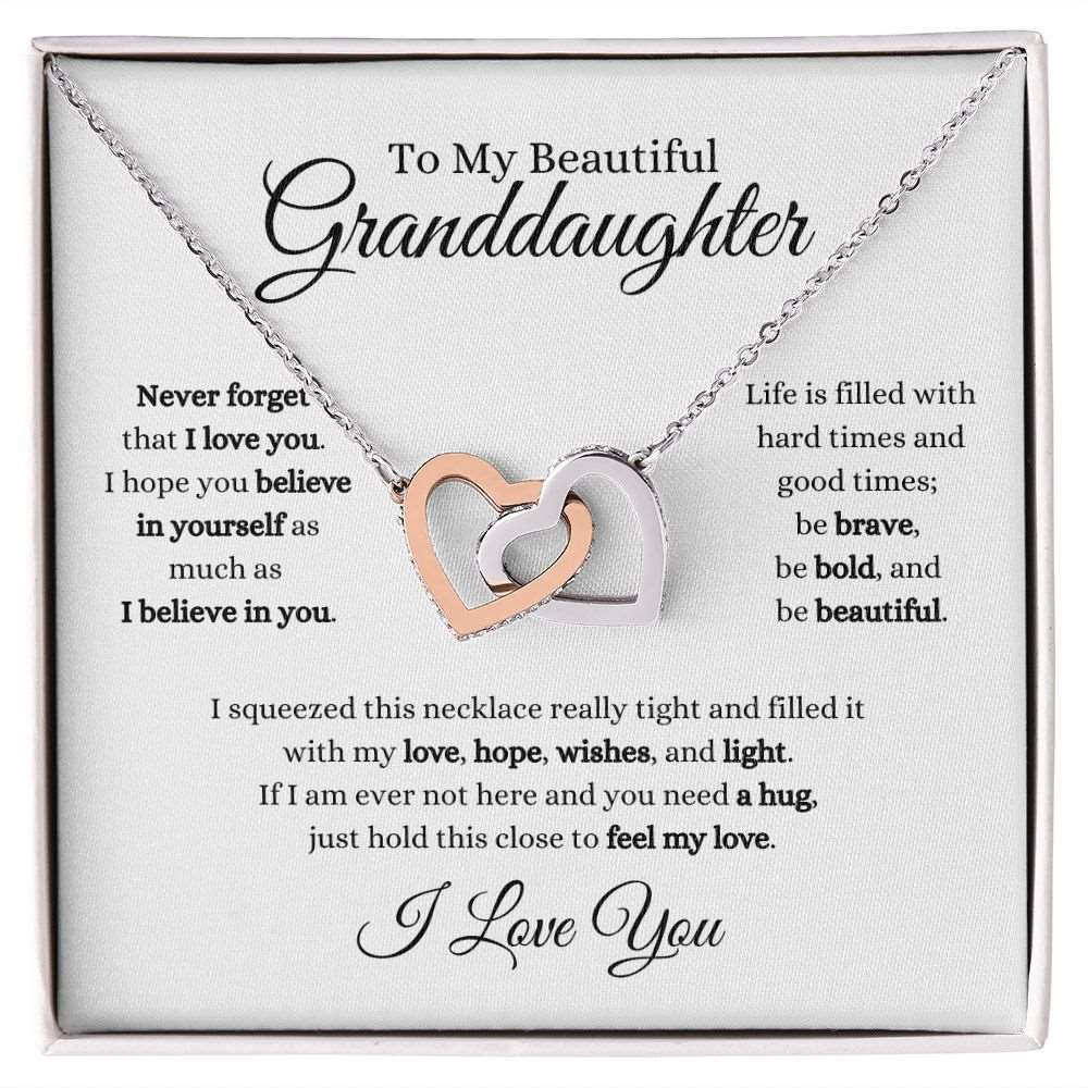 To My Beautiful Granddaughter | I Will Always Be With You Necklace