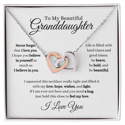 To My Beautiful Granddaughter | I Will Always Be With You Necklace