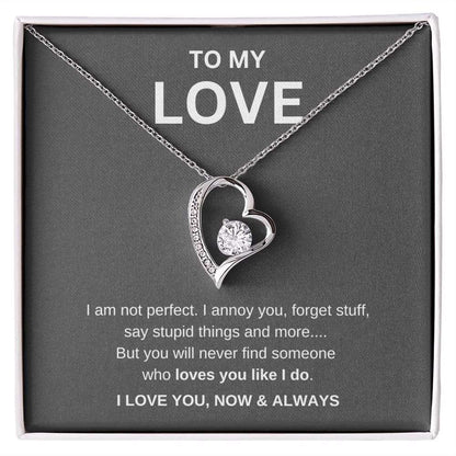 To My Love | Loves You Like I Do | Forever Love Necklace