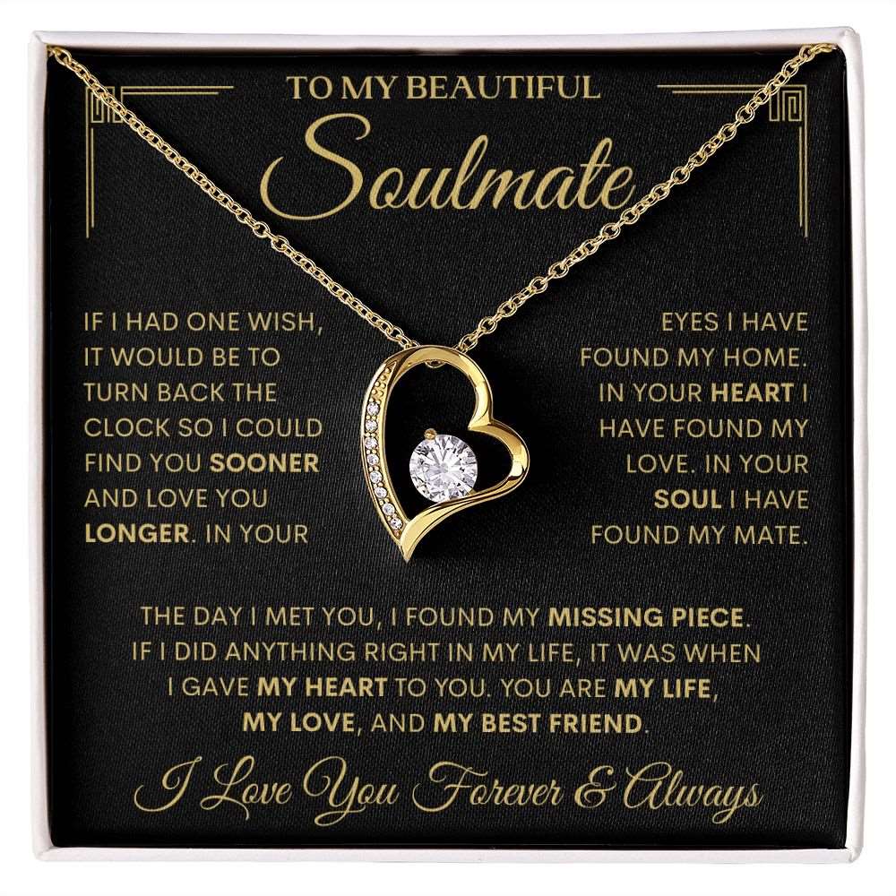 To My Beautiful Soulmate | Find You Sooner | Forever Love Necklace