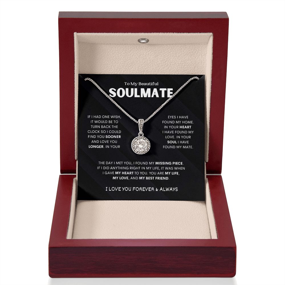 To My Beautiful Soulmate | My Heart is Eternal Necklace