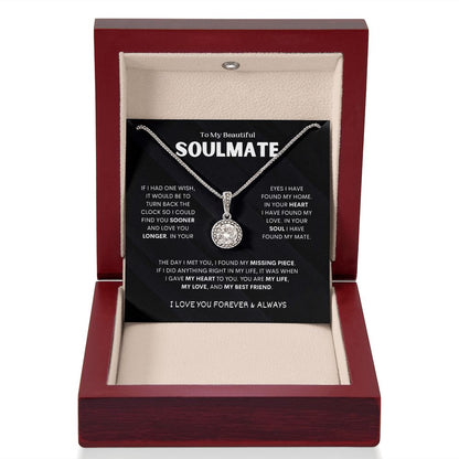 To My Beautiful Soulmate | My Heart is Eternal Necklace