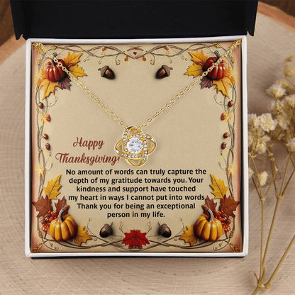 Happ Thankgiving - No Amount Of Words Can Truly Necklace Love Knot