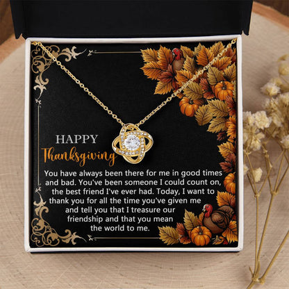 Happ Thankgiving - You Have Always Been There Necklace Love Knot