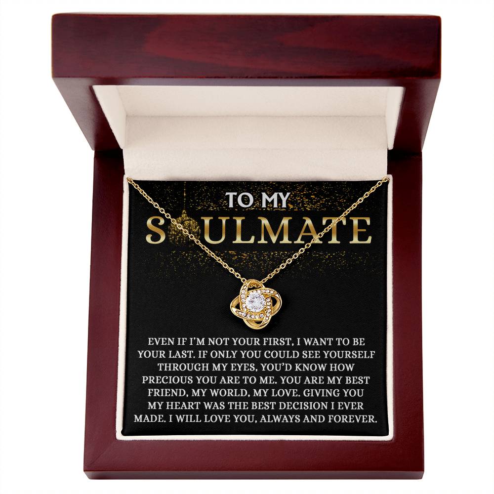 To My Soumate - See Yourself Necklace Love Knot