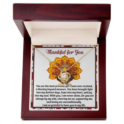 Thank For You You Are The Most Precious Gift Necklace Love Knot