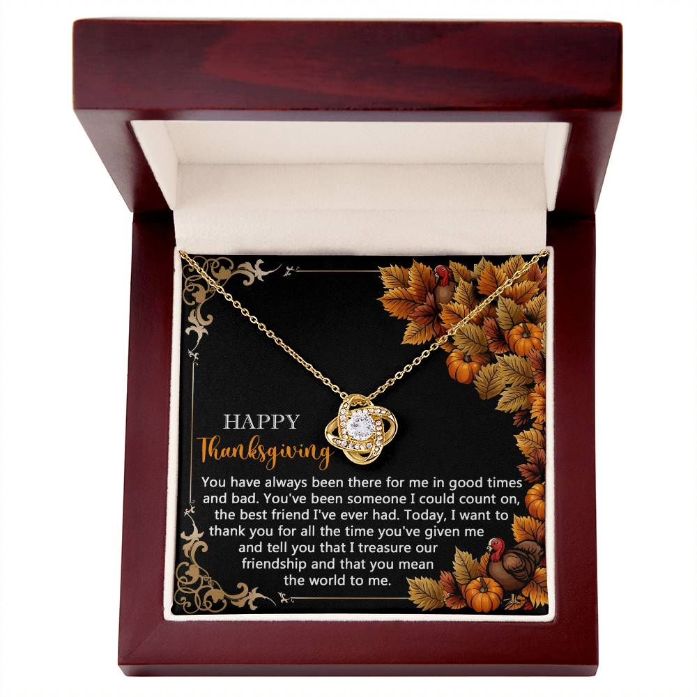 Happ Thankgiving - You Have Always Been There Necklace Love Knot