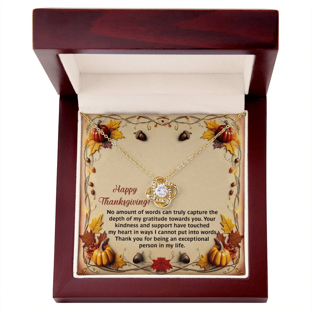 Happ Thankgiving - No Amount Of Words Can Truly Necklace Love Knot