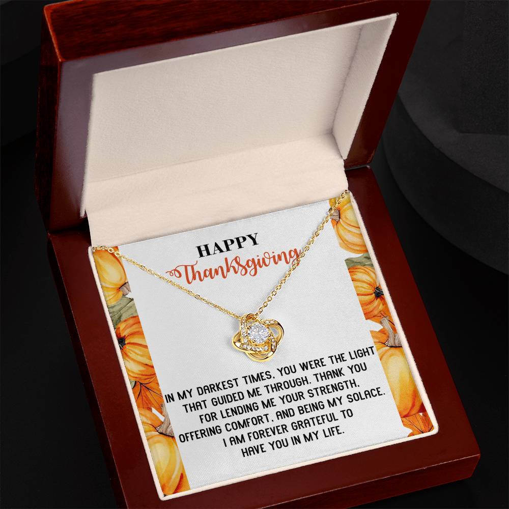 Happy Thankgiving - In My Darkest Times Necklace Love Knot