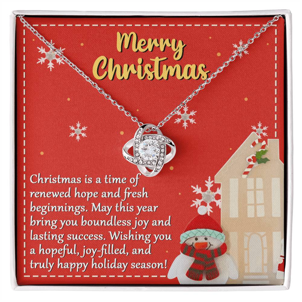 Merry Christmas - My Love For You Necklace Love Knot