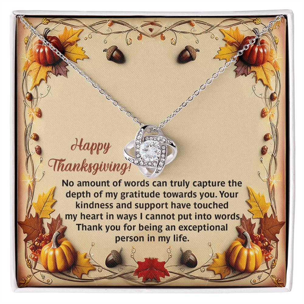 Happ Thankgiving - No Amount Of Words Can Truly Necklace Love Knot