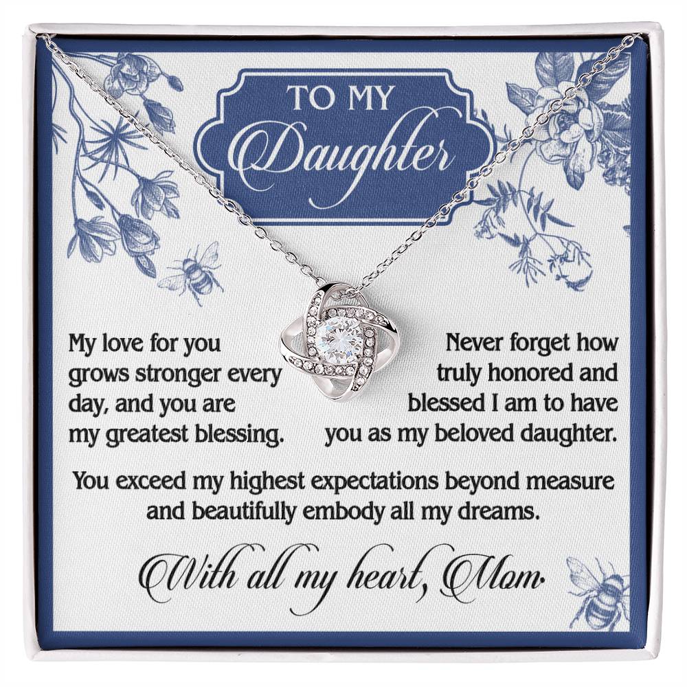 To My Daughter - My Love For You Necklace Love Knot