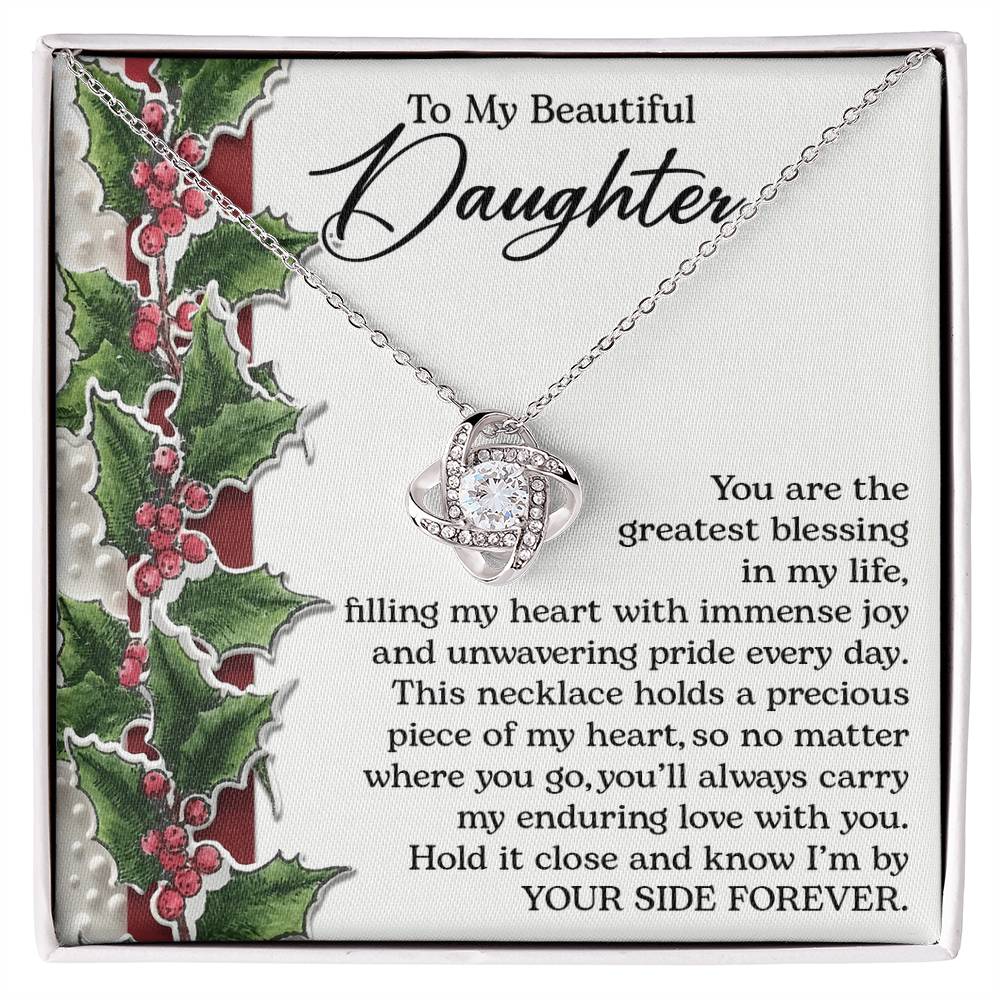 Daughter - Greatest Gift Necklace Love Knot