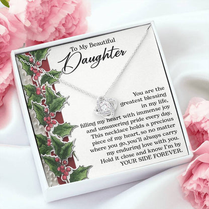 Daughter - Greatest Gift Necklace Love Knot