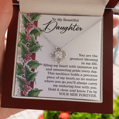 To My Beautiful Daughter - My Love For You Necklace Love Knot