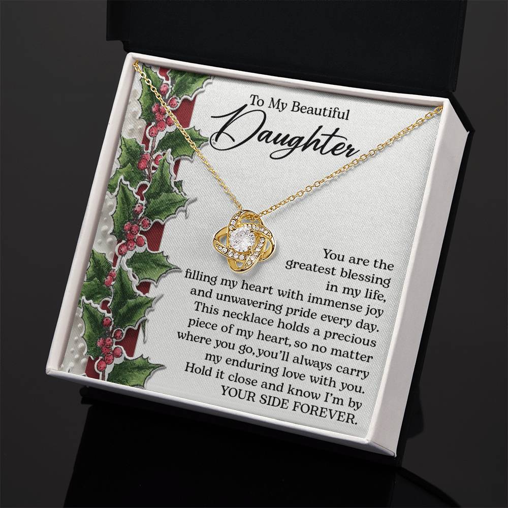 Daughter - Greatest Gift Necklace Love Knot