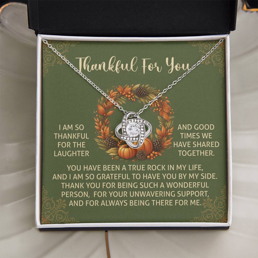 I Am So Thankful For The Laughter Necklace Love Knot