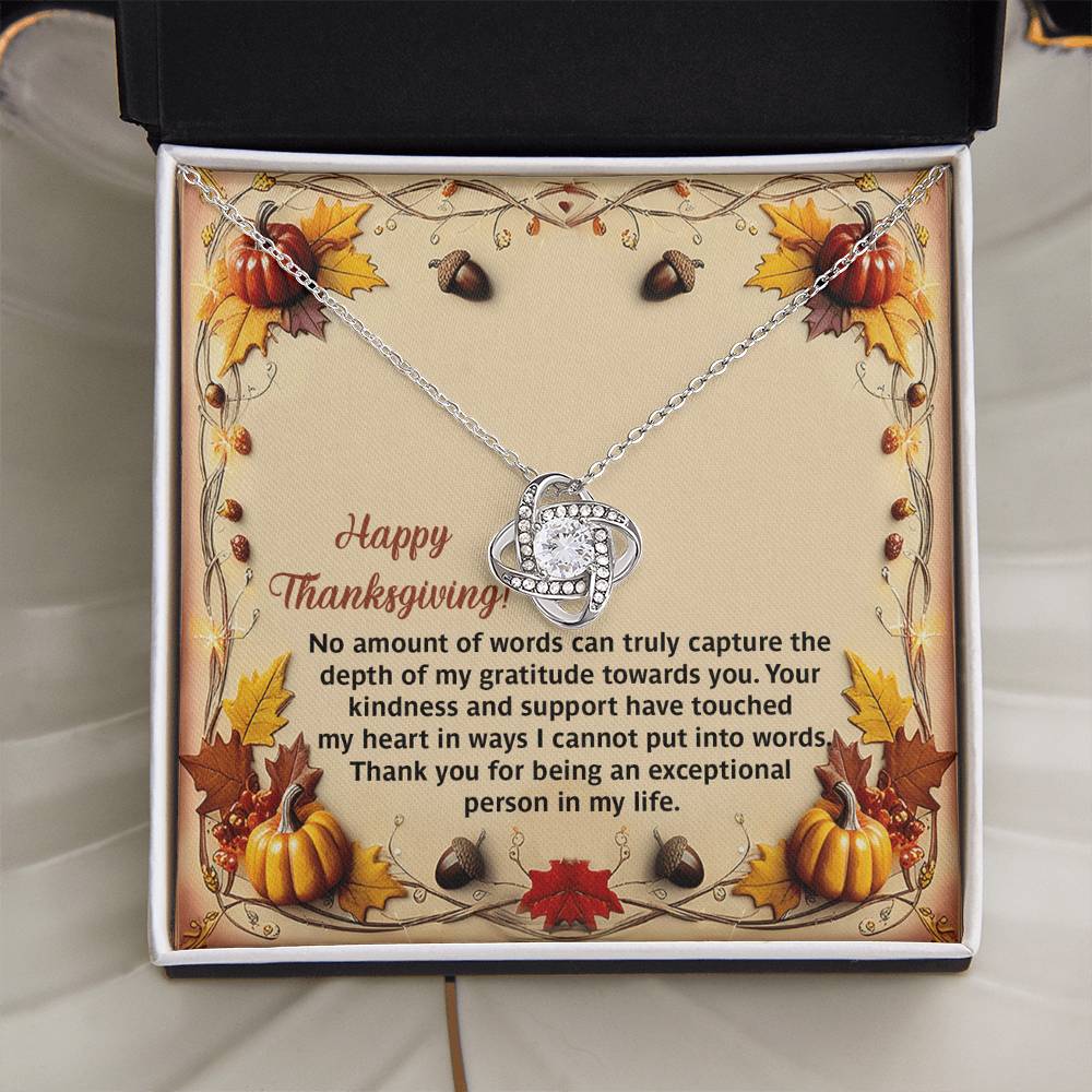 Happ Thankgiving - No Amount Of Words Can Truly Necklace Love Knot