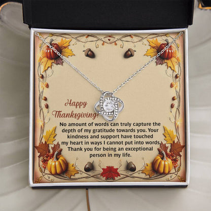 Happ Thankgiving - No Amount Of Words Can Truly Necklace Love Knot