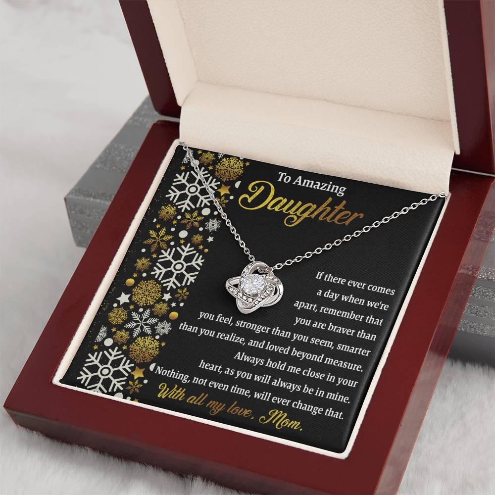 To Amazing  Daughter - My Love For You Necklace Love Knot